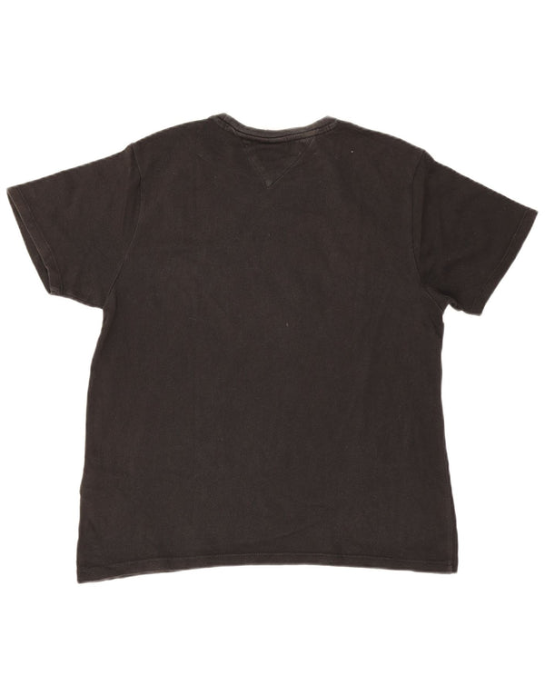 Tommy Hilfiger T-shirt graphique pour homme Petit noir Coton