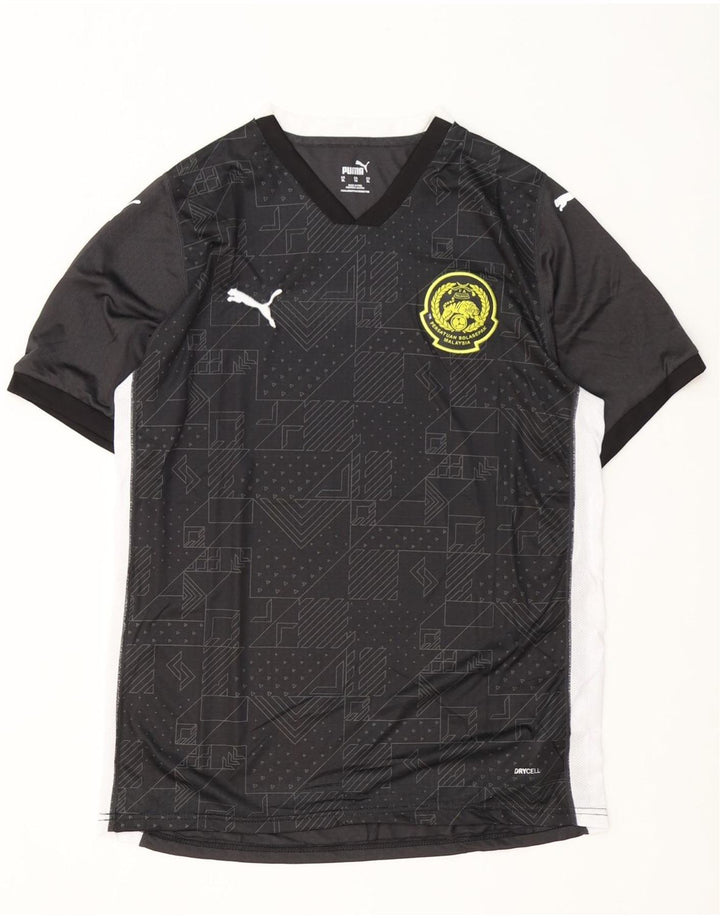 Puma T-Shirt Graphique Top XL Homme Noir Géométrique Polyester