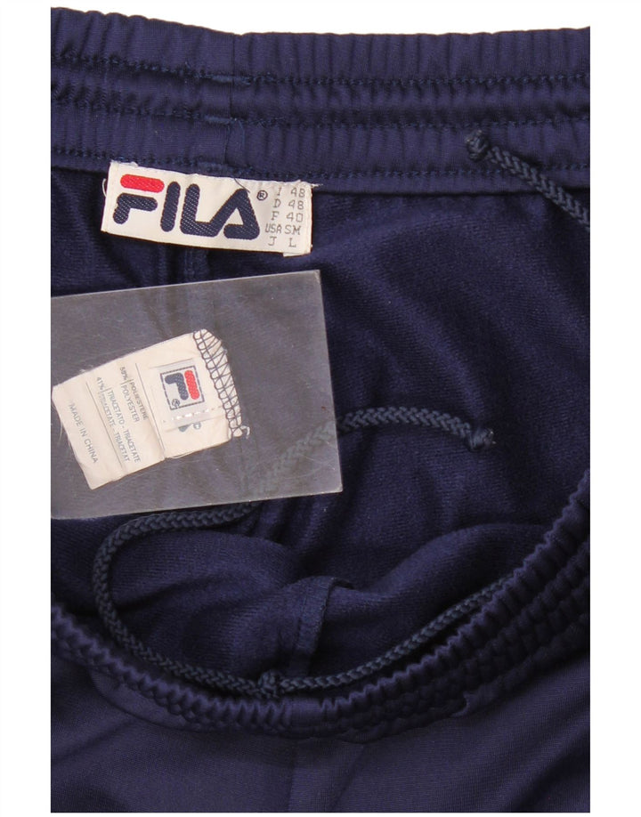 Fila Pantalon de survêtement pour homme IT 48 Bleu marine moyen Polyester colour block