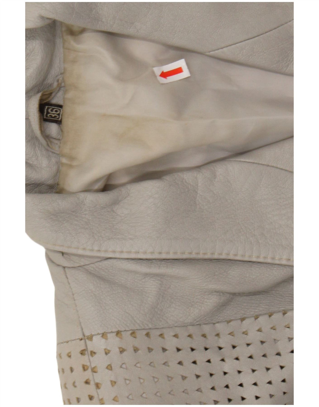 GABRIELLA BENELLI Veste surdimensionnée femme EU 36 Petit cuir gris