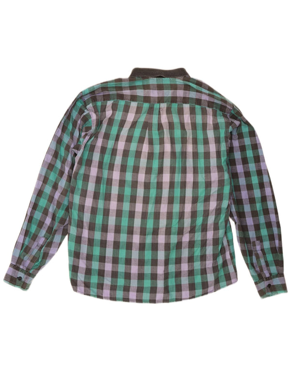 Chemise Homme Vintage XL Coton Vichy Multicolore