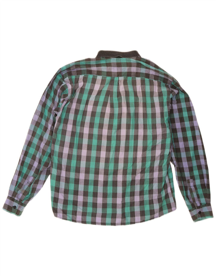 Chemise Homme Vintage XL Coton Vichy Multicolore