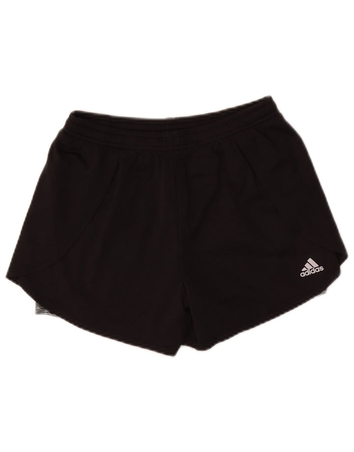 ADIDAS Boys Sport Shorts 13-14 Years Large Black Polyester