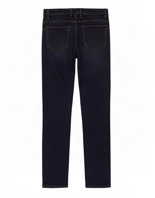 Marks & Spencer Jean droit pour femme UK 14 Large W30 L28 Bleu marine Coton