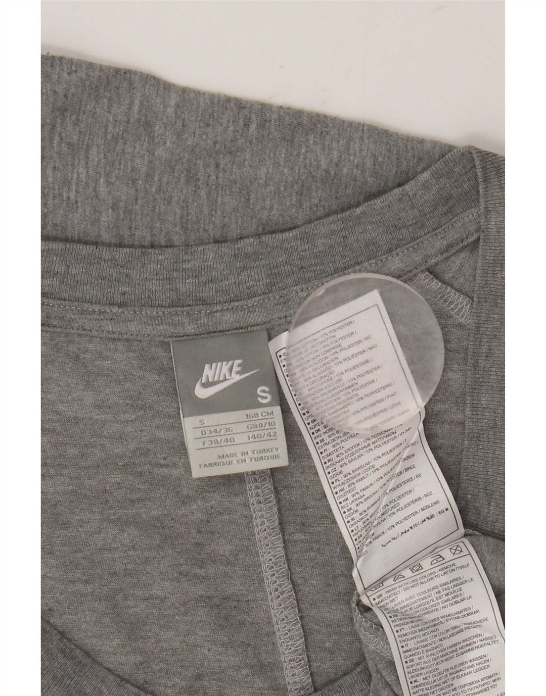 Nike Haut à manches longues pour femme UK 10 Petit Gris Coton