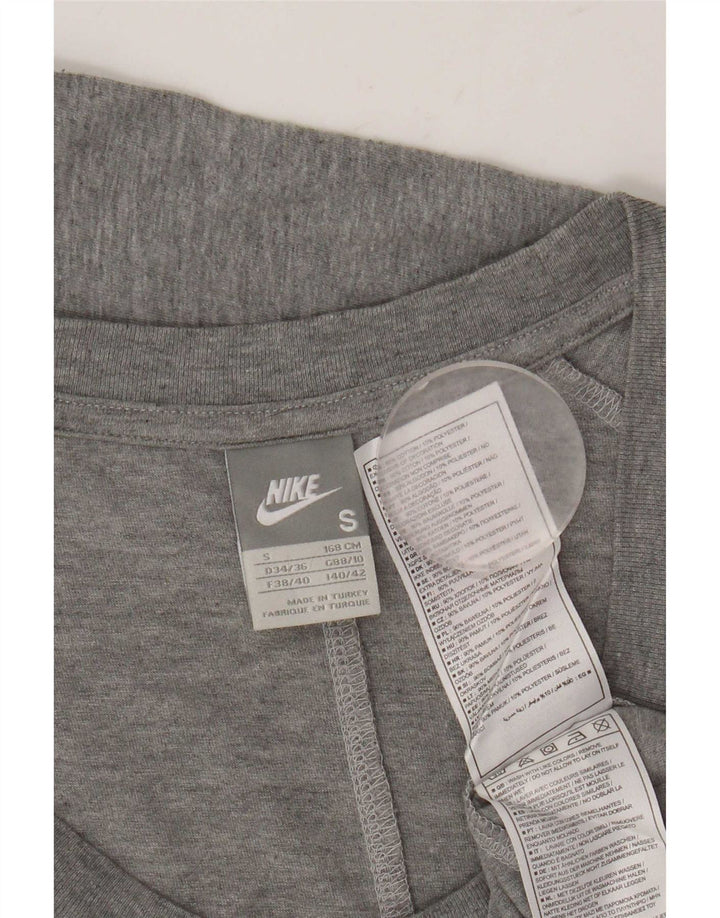 Nike Haut à manches longues pour femme UK 10 Petit Gris Coton