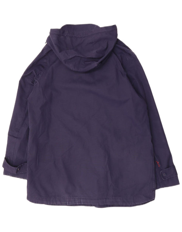 JOULES Manteau imperméable à capuche pour femme UK 44 Large Bleu marine Polyester