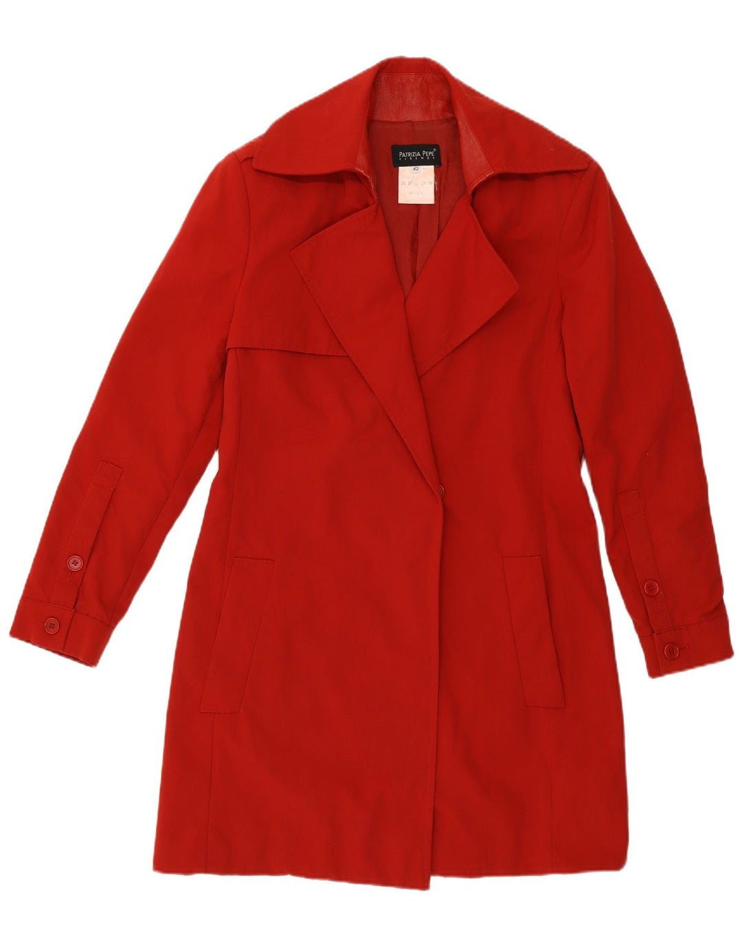 Patrizia Pepe Pardessus Femme IT 42 Rouge Moyen