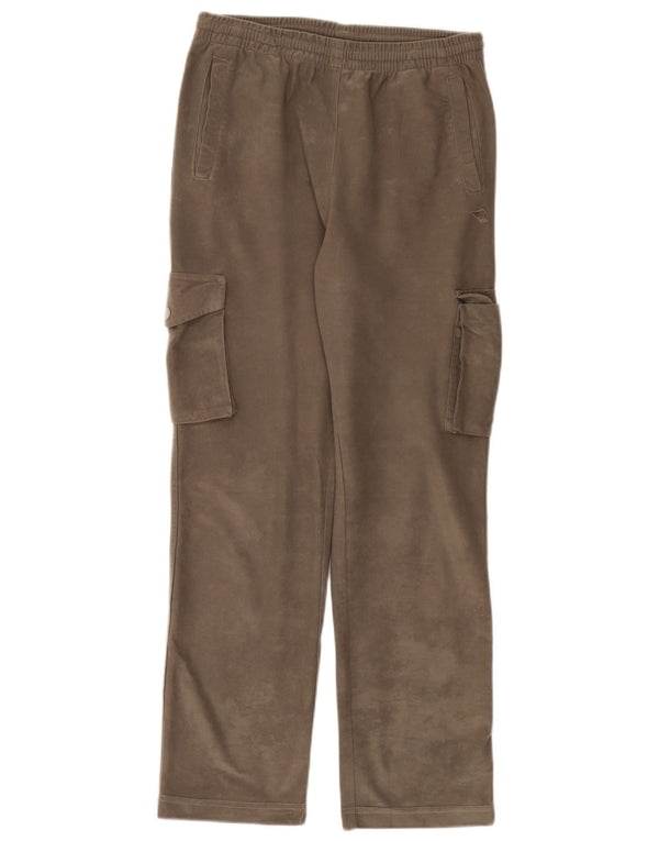 Diadora Pantalon De Survêtement Cargo Velour Homme Gris Moyen Polyester