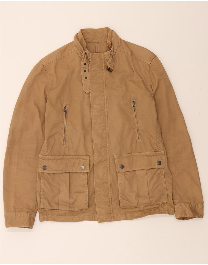 MASSIMO DUTTI Mens Bomber Jacket UK 38 Medium Brown Cotton Vintage Massimo Dutti and Second-Hand Massimo Dutti from Messina Hembry 