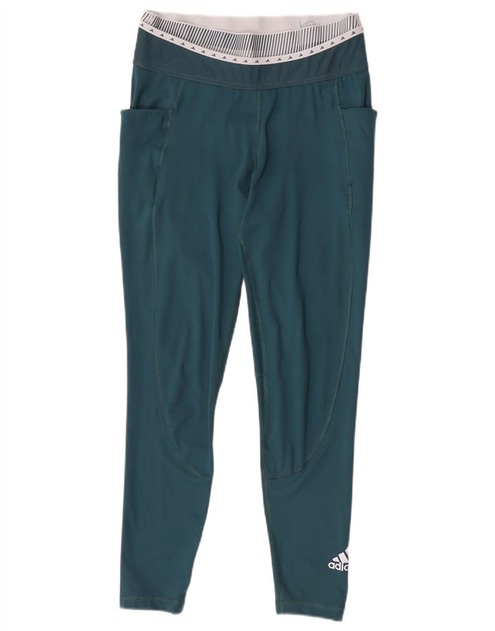 Adidas Leggings graphiques pour femme UK 12/14 Polyester color block vert moyen