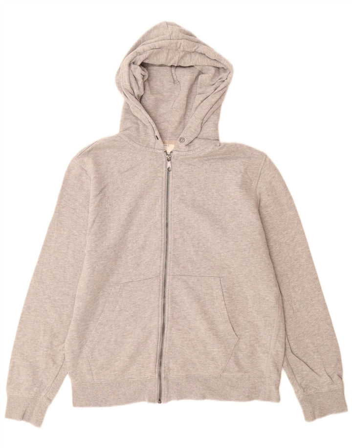 Marks & Spencer Pull à Capuche Zippé Homme Gris Moyen Moucheté Coton