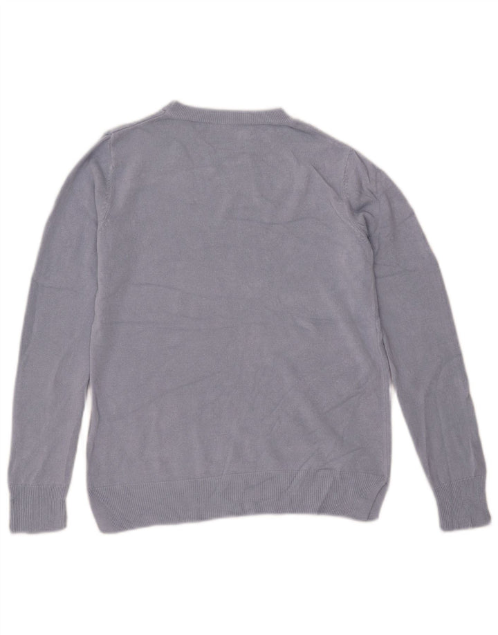 Marks & Spencer Pull surdimensionné à col rond pour femme UK 10 Petit Bleu