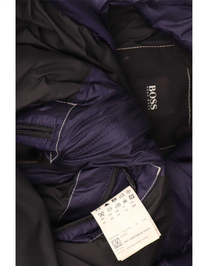 Hugo Boss Veste matelassée pour homme EU 48 Bleu marine moyen Polyester