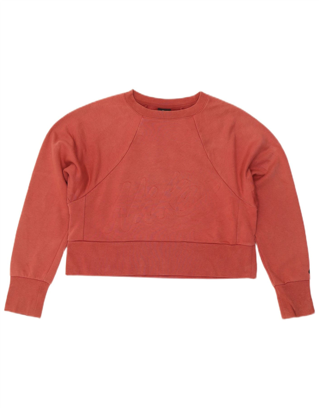 NIKE Femmes Dri Fit Surdimensionné Graphique Sweat Jumper UK 6 XS Rouge Coton