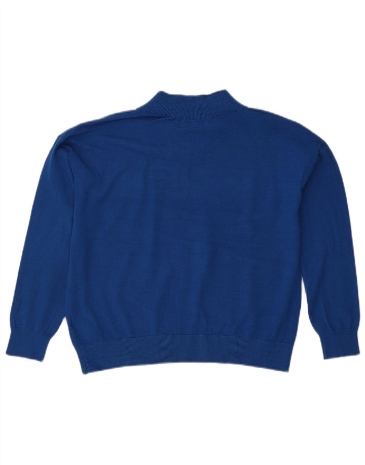 Marks & Spencer Pull court à col en V pour femme UK 10 Petit Bleu