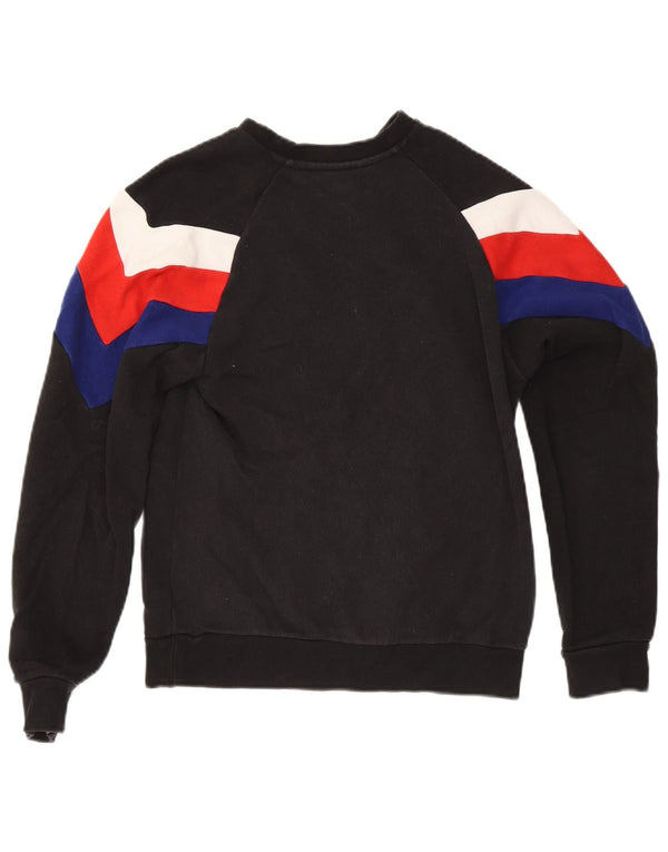 Adidas Mens Sweatshirt Jumper XS Noir Colorblock Coton