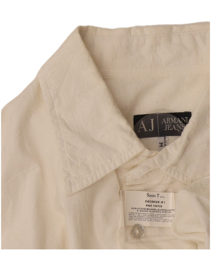 Armani Jeans Chemise Homme Blanc Cassé Moyen Coton