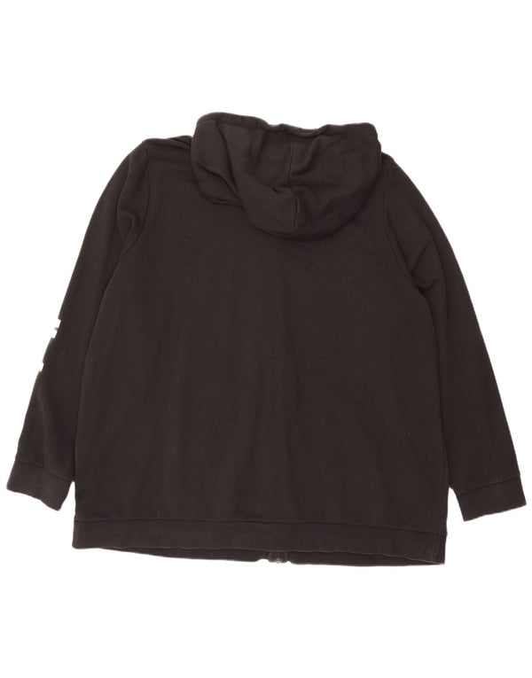 Adidas Pull à capuche zippé graphique pour femme UK 32/34 4XL Coton noir