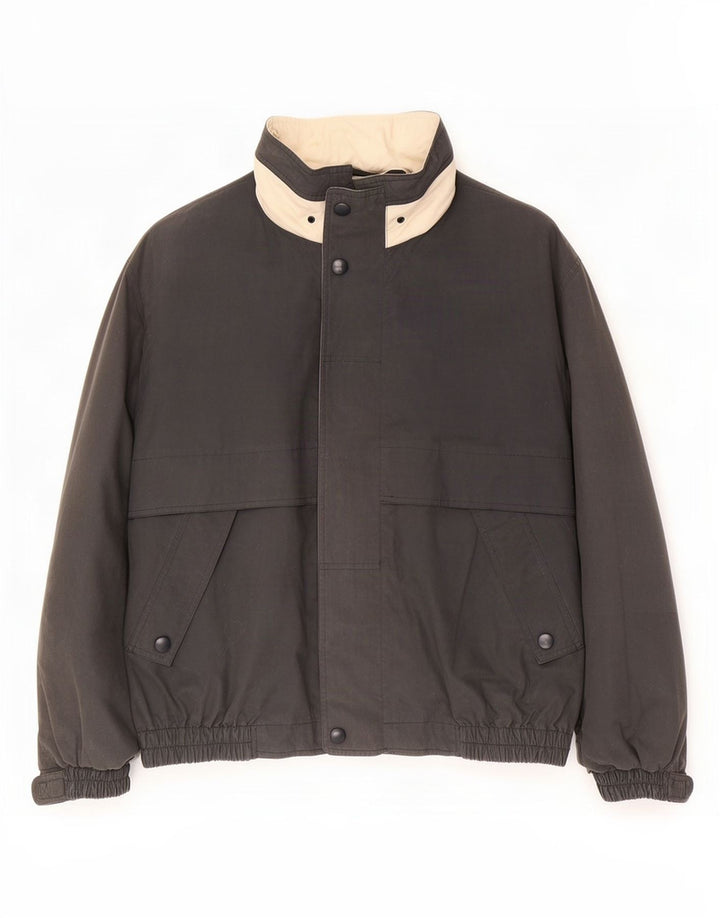 Le Frog Veste coupe-vent à capuche pour homme UK 38 Gris moyen Polyester