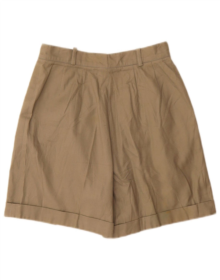 VINTAGE Short Chino Pegged Femme IT 40 Petit W24 Coton Beige