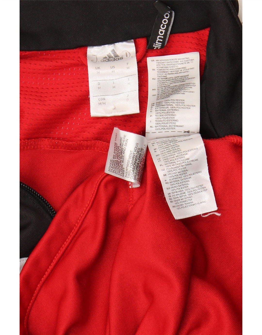 ADIDAS Mens Climacool Pullover Tracksuit Top Medium Red Colourblock Vintage Adidas and Second-Hand Adidas from Messina Hembry 