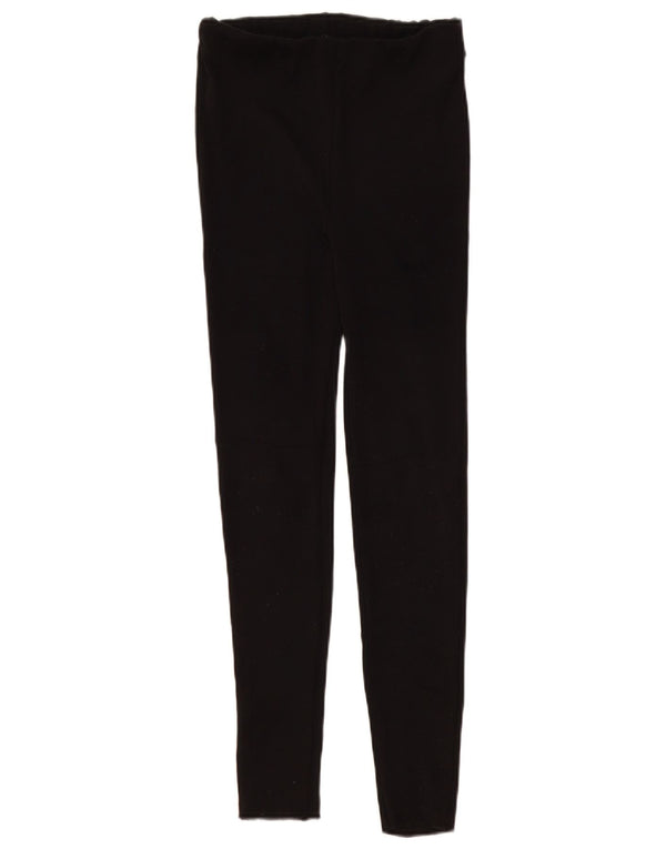Zara Leggings Femme UK 12 Polyester Noir Moyen