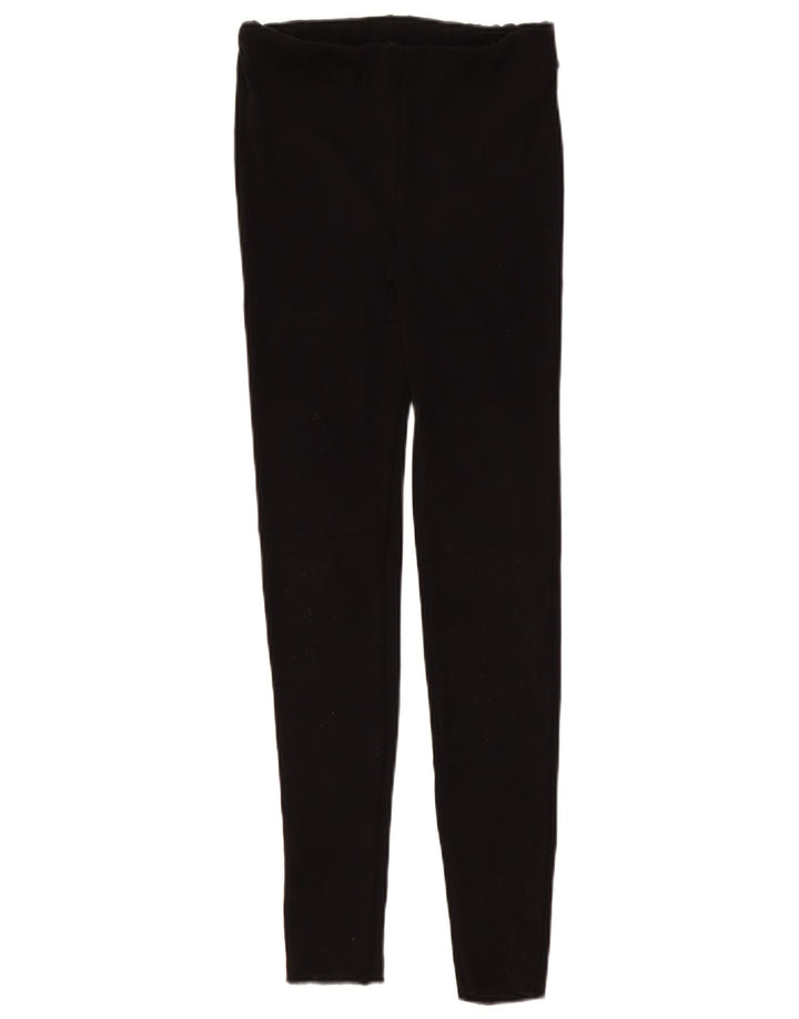 Zara Leggings Femme UK 12 Polyester Noir Moyen