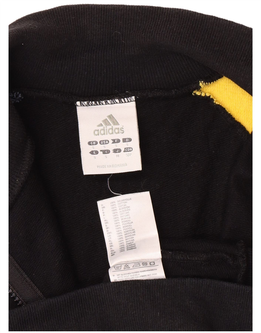 Adidas Veste de survêtement graphique pour homme Taille S en coton color block noir