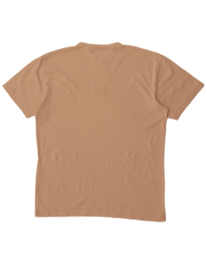 Tommy Hilfiger T-Shirt Graphique Homme Beige Moyen Coton
