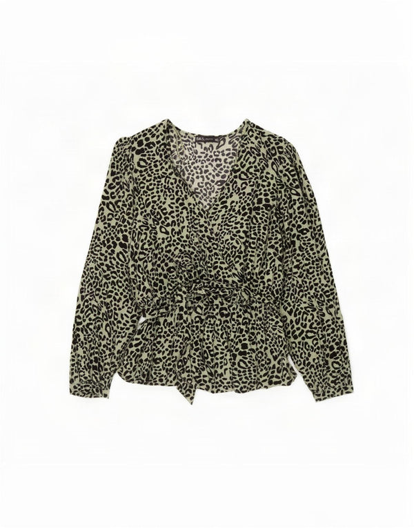 Marks & Spencer Chemisier pour femme UK 42 Vert moyen imprimé animal