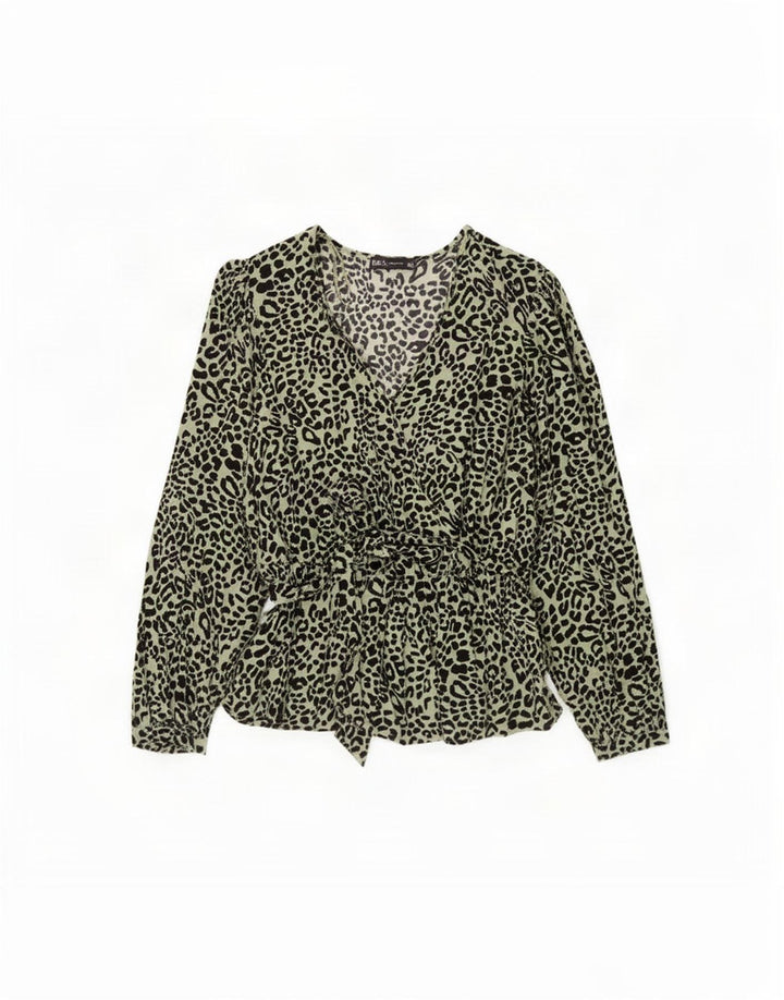 Marks & Spencer Chemisier pour femme UK 42 Vert moyen imprimé animal