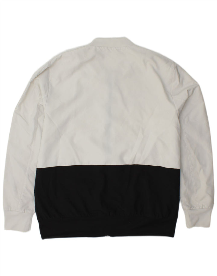 ADIDAS Veste de survêtement graphique pour hommes, grand, blanc, color block, polyester