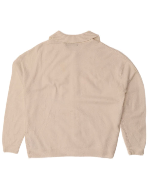 Marks & Spencer Pull cardigan coupe ample pour femme UK 14 Blanc moyen