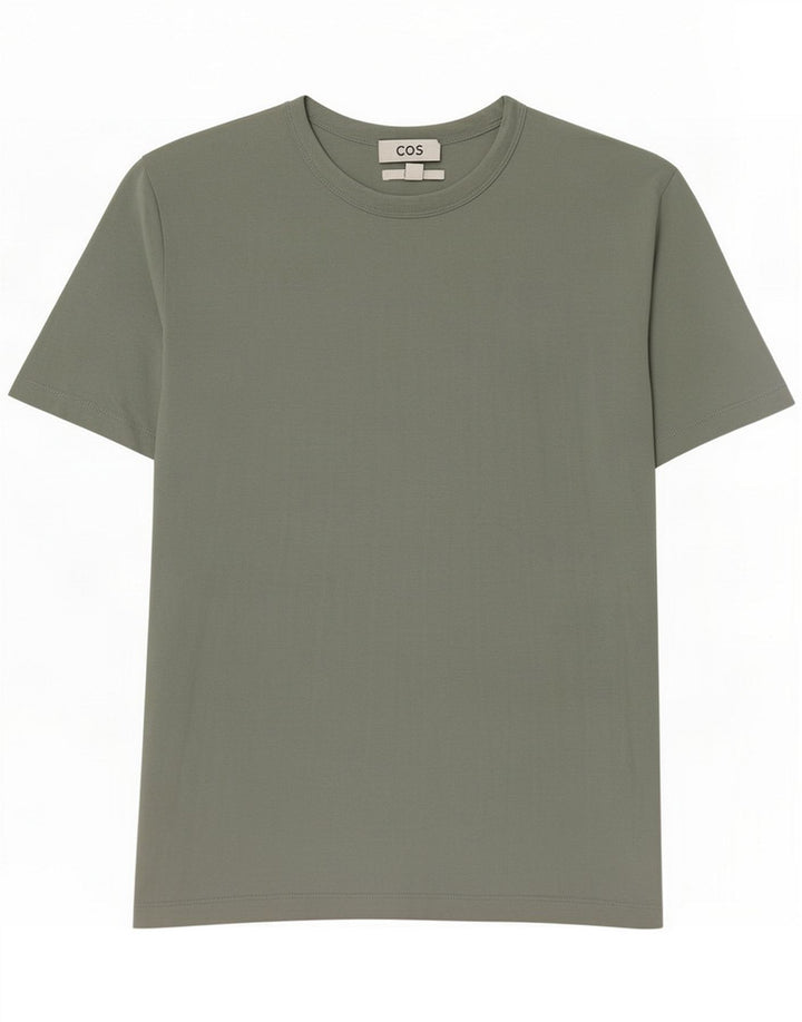 Cos T-shirt coupe classique pour homme en coton vert moyen