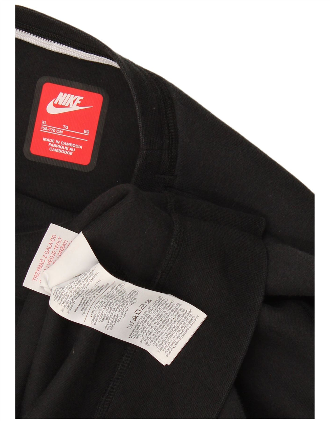 Nike Sweat-Shirt Garçon 13-14 Ans XL Noir Coton
