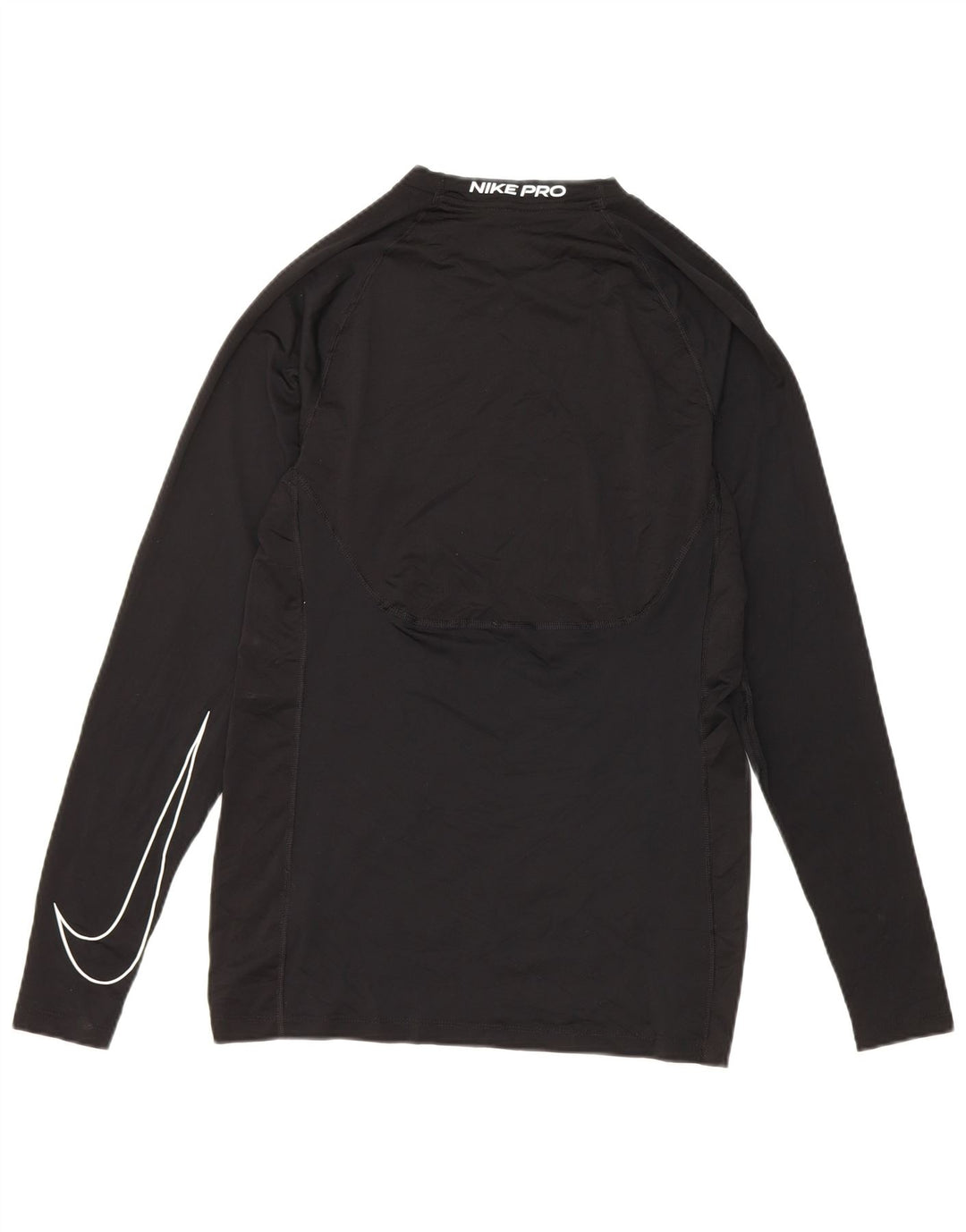 Nike Hommes Dri Fit Slim Haut à manches longues Petit Noir Polyester