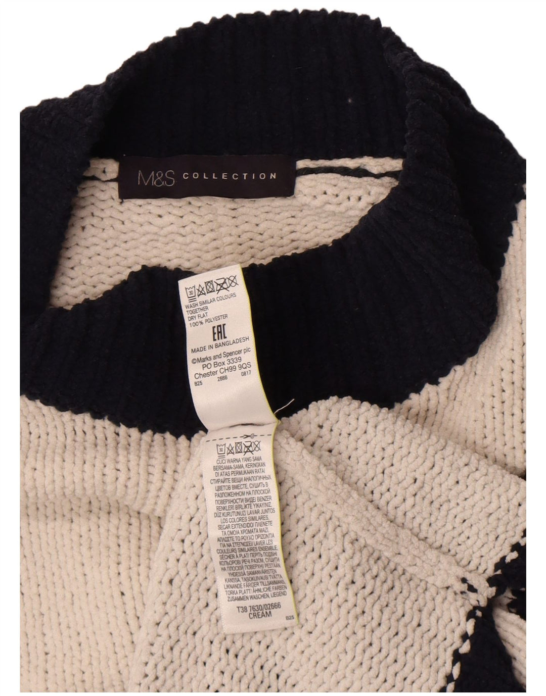 Marks & Spencer Pull col roulé pour femme UK 14 Blanc moyen