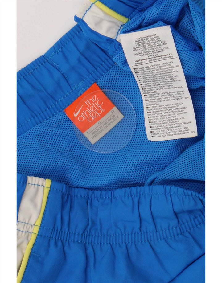 Nike Short de bain pour homme Large Bleu Colorblock Polyester
