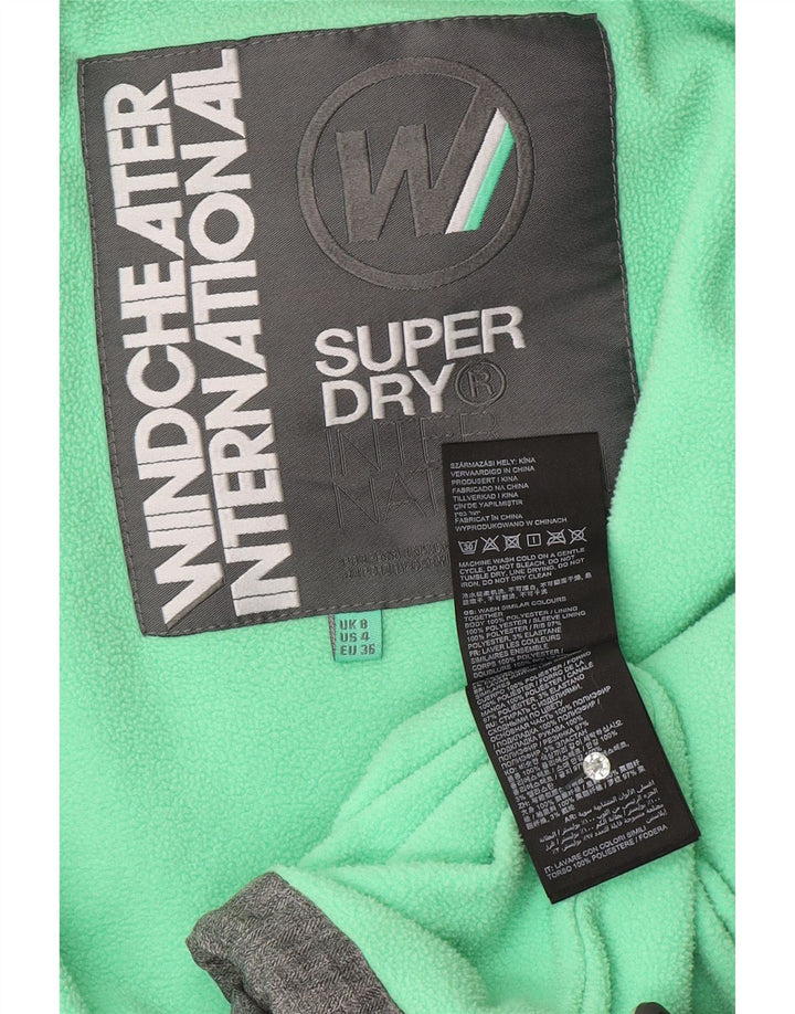 SUPERDRY Veste coupe-vent graphique The Windcheater pour femme UK 8 Small Gris