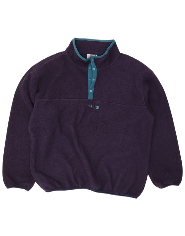 Murphy & Nye Pull polaire à col boutonné pour homme 2XL Bleu marine