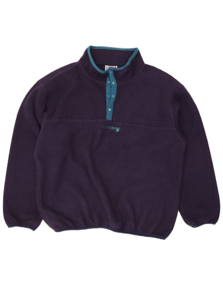 Murphy & Nye Pull polaire à col boutonné pour homme 2XL Bleu marine