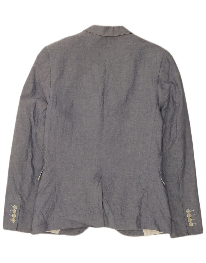French Connection Veste Blazer 2 Boutons Homme UK 38 Gris Moyen Polyester