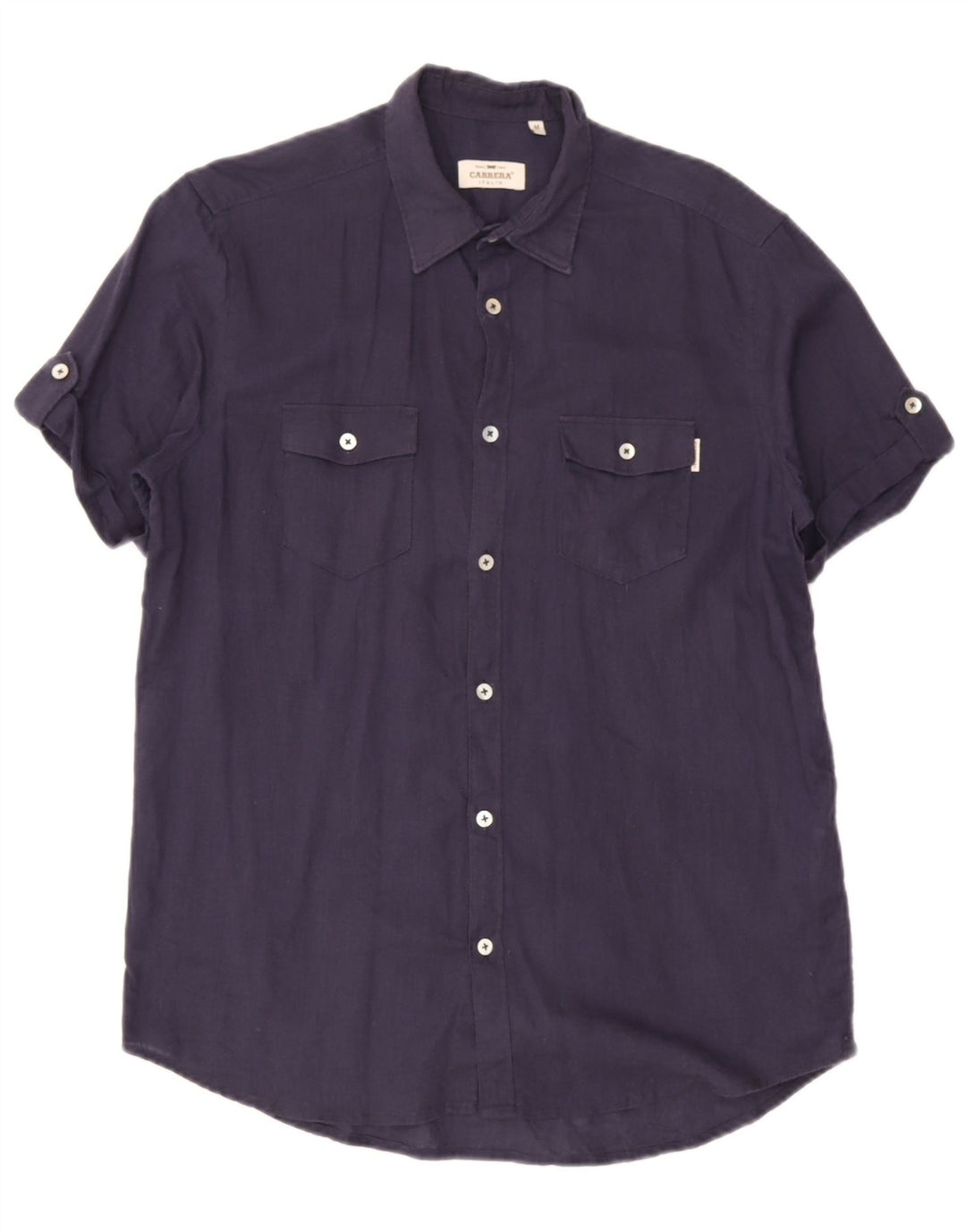 Carrera Chemise Homme Bleu Marine Moyen Lin