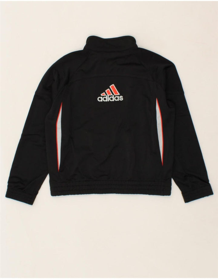 ADIDAS Boys Graphic Tracksuit Top Jacket 5-6 Years Black Colourblock Vintage Adidas and Second-Hand Adidas from Messina Hembry 