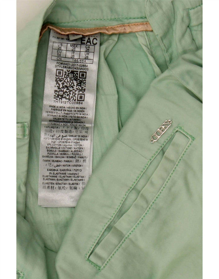 Guess Short Chino Femme W28 Coton Vert Moyen