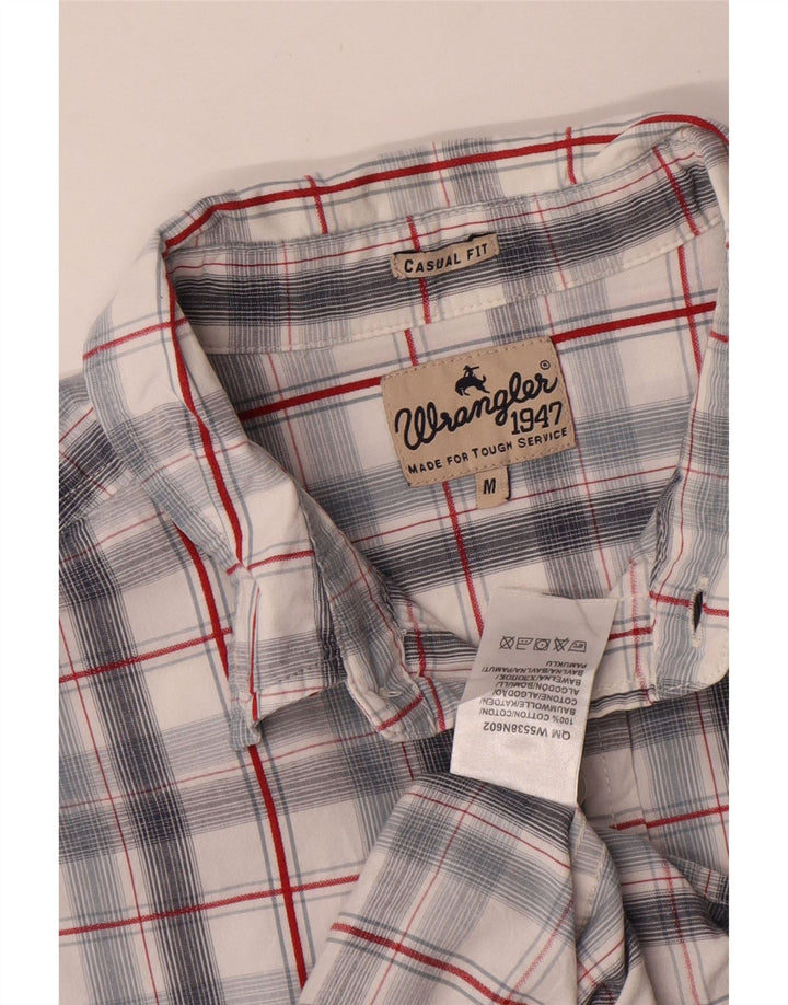 WRANGLER Chemise décontractée pour homme en coton à carreaux blancs moyens