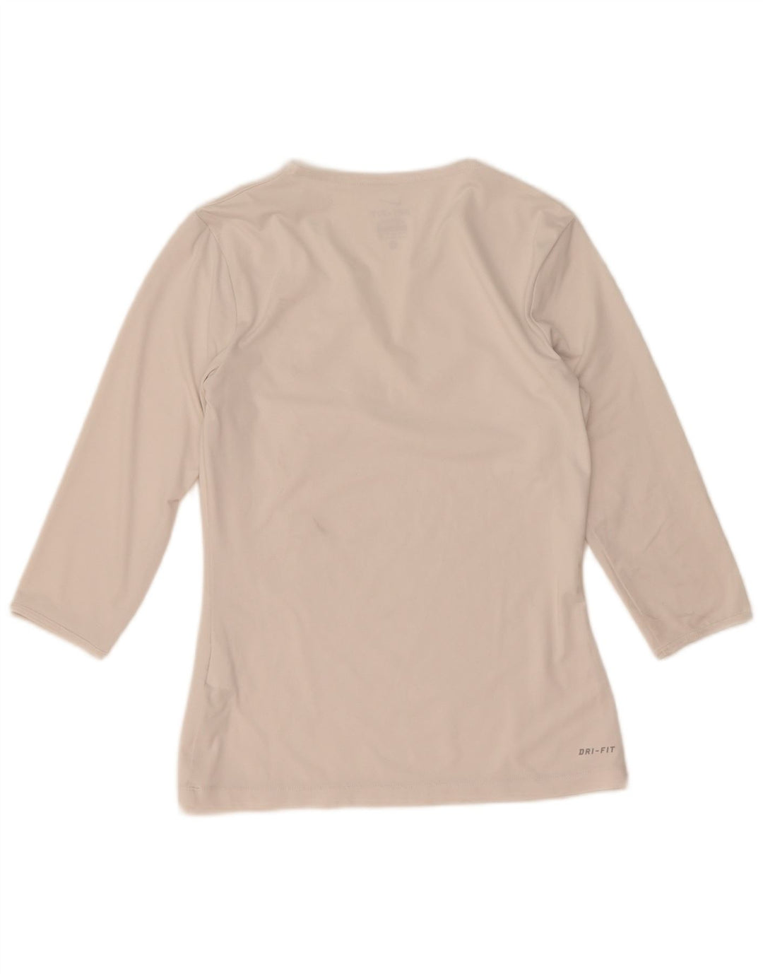 Nike Haut Dri Fit à manches 3/4 pour femme UK 10 Petit Blanc Polyester