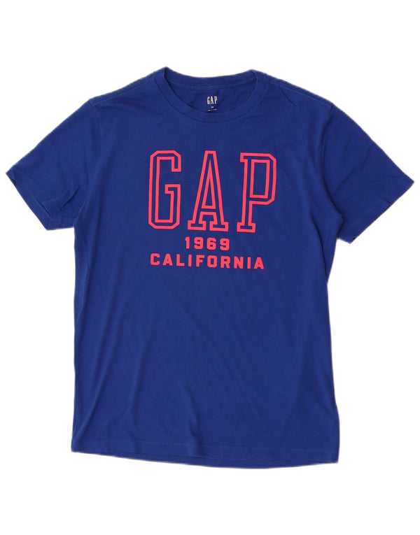 Gap T-Shirt Graphique Homme Top XS Bleu Coton