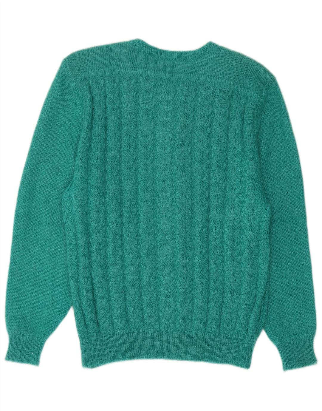 vintage Femme Cardigan Pull IT 44 Moyen Vert Mohair